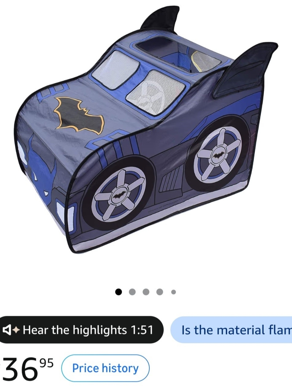 Batmobile Play Tent - Picture 4 of 5